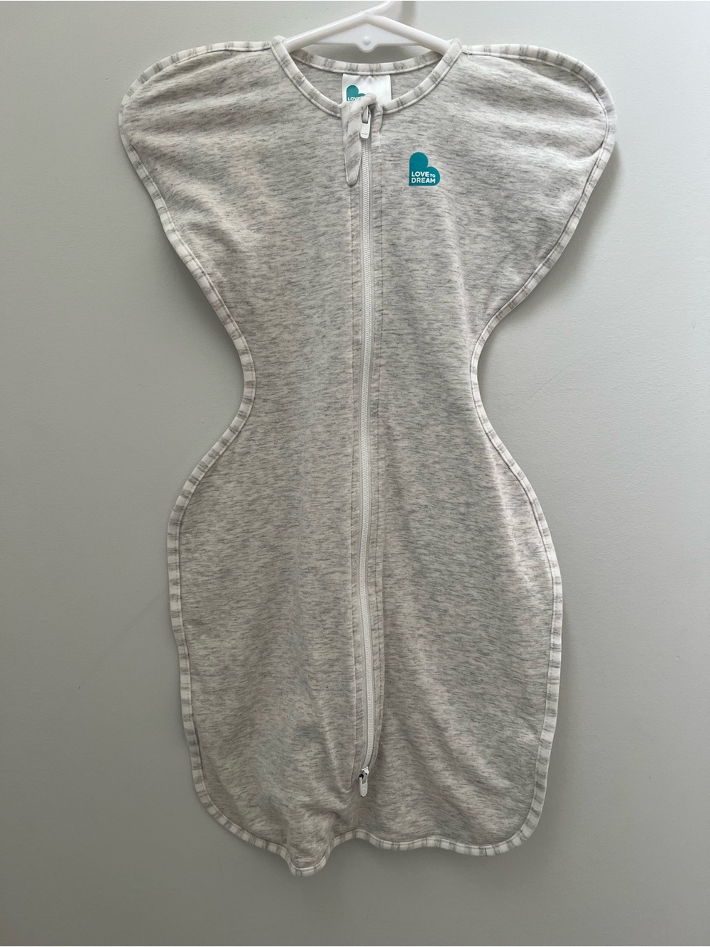Love to Dream Light Grey Swaddle Sleep Sack with Front Zip